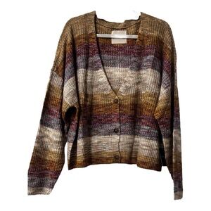 LUCKY BRAND Multi Striped Cardigan Size XXL
